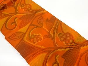 ふくれ織実唐草模様織出し名古屋帯